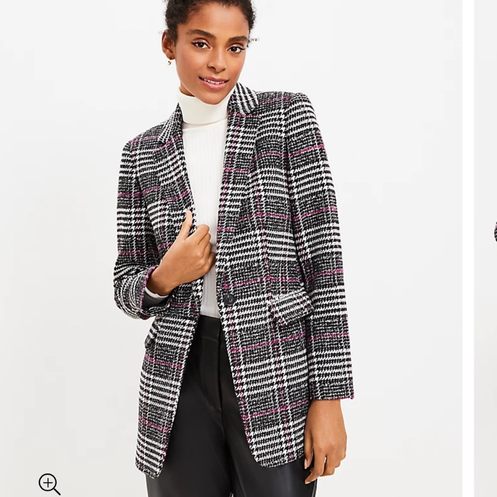 Plaid Long Modern Blazer